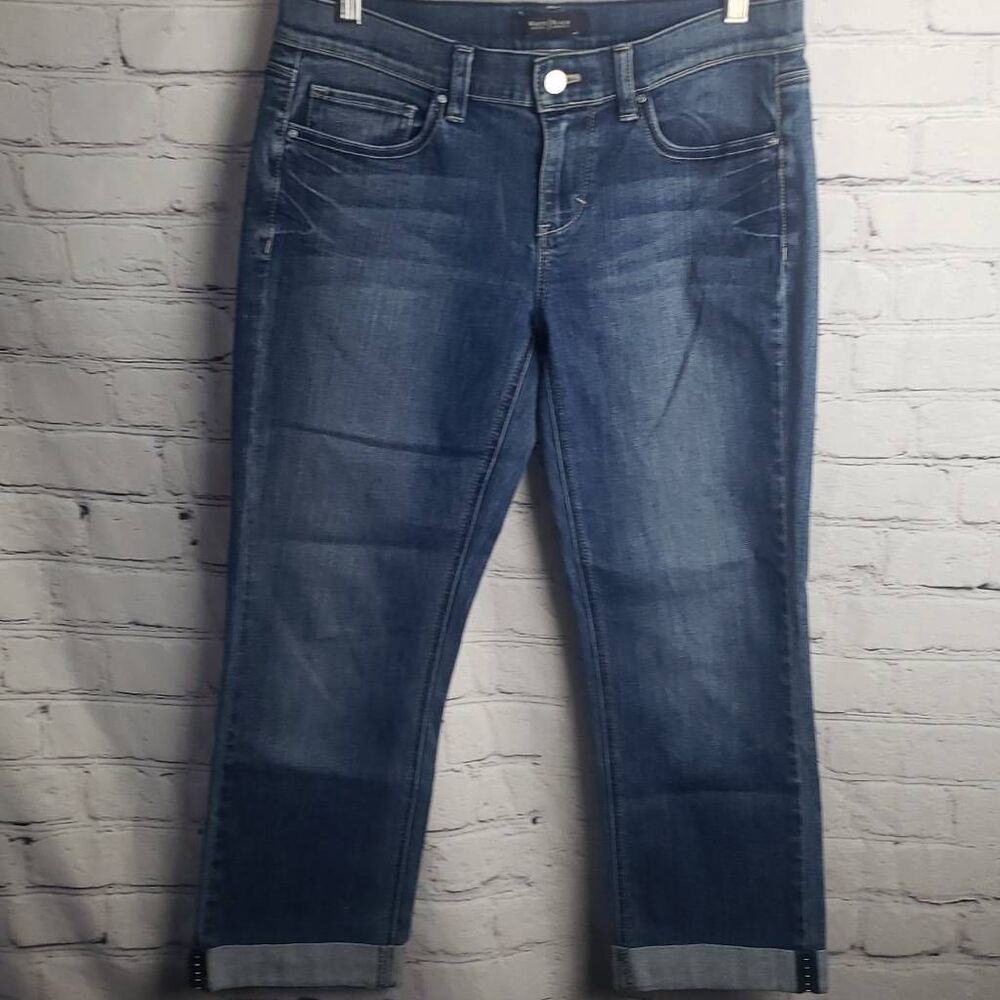 White House Black Market Noir Slim Crop Jeans Size 6 - Picture 12 of 15